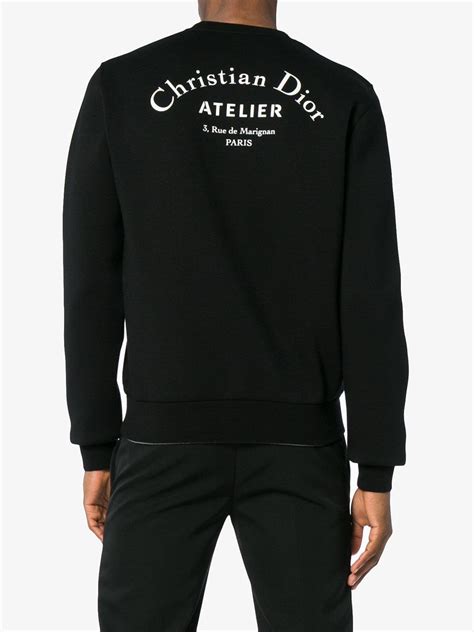 dior homme atelier logo print crew neck sweatshirt|Dior atelier hoodie.